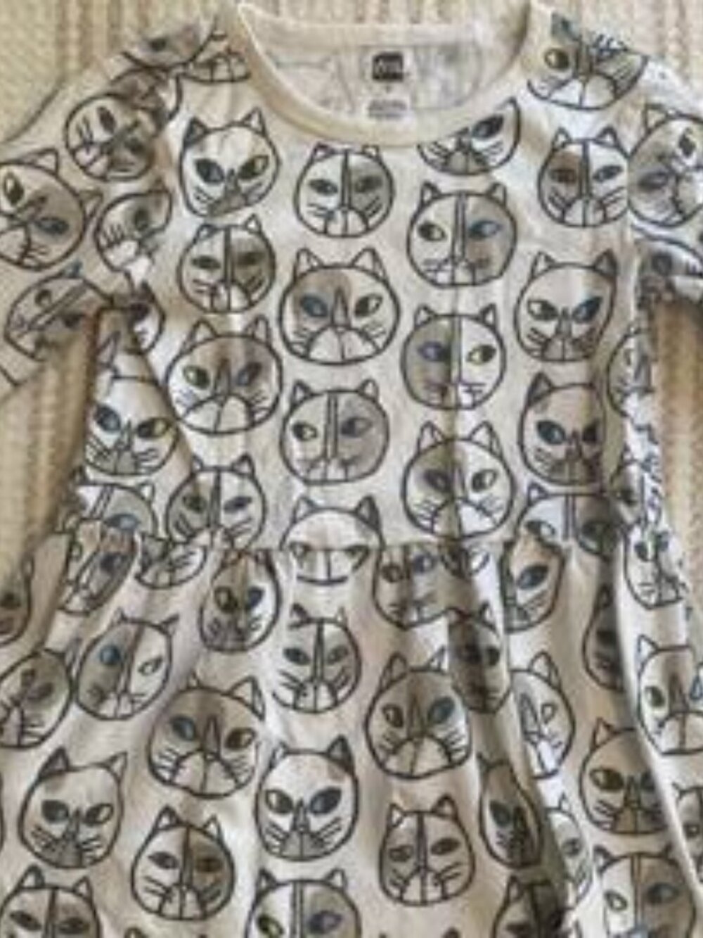 Tea dress 2T cat print